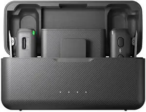 DJI Mic (2TX+1RX+Charging Case), Wireless Lavalier Microphone, Intelligent Noise Cancellation, 32-bit Internal Floating Recording, 820 Ft. Range, Microphone for IPhone, Android DJI Mic