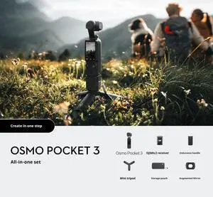 DJI Osmo Pocket3 Sports Digital Camera, 1-inch CMOS & 4K/120fps, Compact & Portable, Stereo Cashier Function, Physical Package