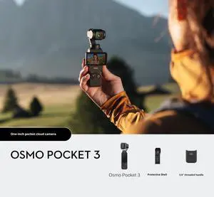 DJI Osmo Pocket3 Sports Digital Camera, 1-inch CMOS & 4K/120fps, Compact & Portable, Stereo Cashier Function, Standard Package