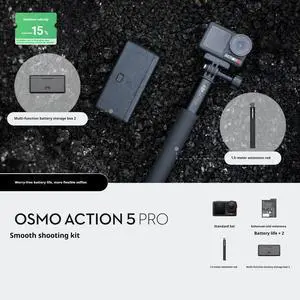 DJI Osmo Action5Pro 1/1.3-inch Sensor, Dual Microphone Direct Connection for Professional Sound Quality, 4 Hours Long Standby, Smooth Shooting Package