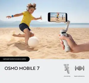 DJI Osmo Mobile7 Gimbal Stabilizer for IPhone and Android, Built-in Tripod, Ultra-Light Weight, Comfort Grip, 3-Axis Mobile Gimbal, Standard Package