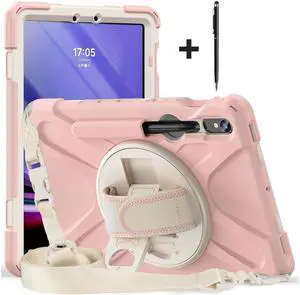 Case for Samsung Galaxy Tab S9 11 inch 2023 / S9 FE 10.9" / S10 FE 10.9 Inch/S8 11" /S7 11 inch 2020 Case with Pen Holder Shockproof Cover with Rotatable Stand, Hand/Shoulder Strap