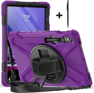 Case for Samsung Galaxy Tab S9 11 inch 2023 / S9 FE 10.9" / S10 FE 10.9 Inch/S8 11" /S7 11 inch 2020 Case with Pen Holder Shockproof Cover with Rotatable Stand, Hand/Shoulder Strap