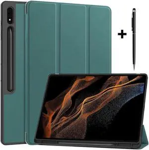 BONAEVER Protective Case for Samsung Galaxy Tab S10 Ultra 2024/ S9 Ultra 2023/ S8 Ultra 2022 14.6 Inch Folio Slim Stand Cover with with Pencil Holder Stylus Pen