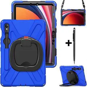 Samsung Galaxy Tab S9  2023 / S8 2022 / S7 11 inch 2020 Case with S Pen Holder SM-X710/X716B/X718U/SM-X700/SM-706/SM-T870/SM-T875/SM-T878, Shockproof Protective Cover with Hand/Shoulder Strap, Stand