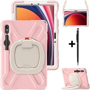 Samsung Galaxy Tab S9  2023 / S8 2022 / S7 11 inch 2020 Case with S Pen Holder SM-X710/X716B/X718U/SM-X700/SM-706/SM-T870/SM-T875/SM-T878, Shockproof Protective Cover with Hand/Shoulder Strap, Stand