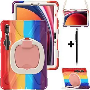 Samsung Galaxy Tab S9  2023 / S8 2022 / S7 11 inch 2020 Case with S Pen Holder SM-X710/X716B/X718U/SM-X700/SM-706/SM-T870/SM-T875/SM-T878, Shockproof Protective Cover with Hand/Shoulder Strap, Stand