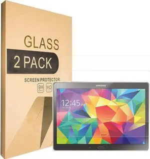 BONAEVER [2-Pack] Screen Protector for Samsung Galaxy Tab S 10.5 inch 2014 SM-T800 T801 T805 T807 Tempered Glass Screen Protector Film S-Pen CompatibleScratch Resi Standant