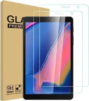 BONAEVER [2-Pack] Screen Protector for Samsung Galaxy Tab A 8.0 inch with S Pen 2019 SM-P205 SM-P200 Tempered Glass Screen Protector Film S-Pen CompatibleScratch Resi Standant