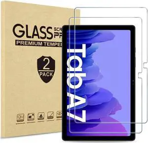 BONAEVER [2-Pack] Screen Protector for Samsung Galaxy Tab A7 10.4 inch 2022 2020 Model SM-T509 T500 T503 T505 T507 Tempered Glass Screen Protector Film S-Pen CompatibleScratch Resi Standant