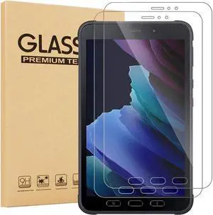 BONAEVER [2-Pack] Screen Protector for Samsung Galaxy Tab Active 3 8.0 Inch SM-T570/SM-T575/SM-T577 Tempered Glass Screen Protector Film S-Pen CompatibleScratch Resi Standant
