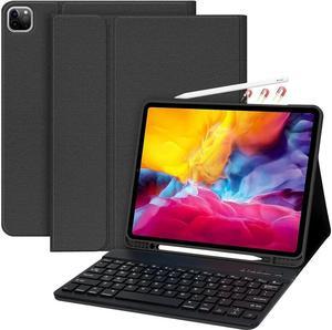 BONAEVER Wireless Keyboard Case for iPad Pro 12.9 inch 2022 2021 2020 2018 6th / 5th / 4th / 3th Generation Slim Protective Cover with Keyboard Pencil Holder