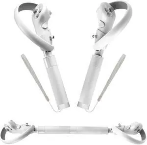 BONAEVER Extension Grips for PICO 4 Accessories Extension Handle for PICO 4 Controllers Accessory for Beat Saber/Gorilla Tag Long Arms/Golf Club VR Handle Attachments Compatible with Playing VR Games