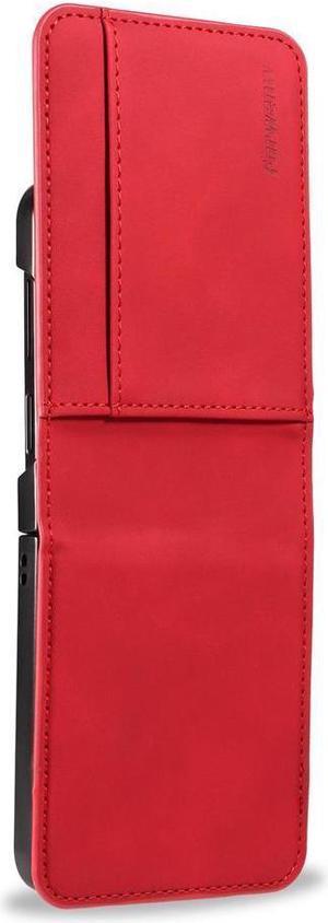 BONAEVER For Samsung Galaxy Z Flip 5 5G 2023 Case Premium PU Leather Cover with Card Holder Magnetic Shockproof Phone Cover Flip Wallet Case