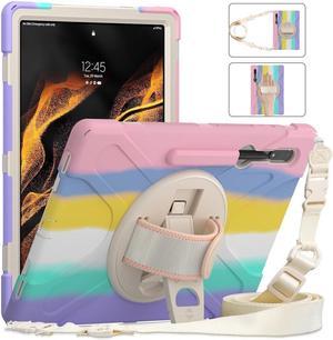 BONAEVER Samsung Galaxy Tab S10 Ultra 2024 / S9 Ultra 2023 / Galaxy S8 Ultra 2022 14.6 inch Case Shockproof Protective Cover with Stand Handle Hand Strap & Shoulder Strap