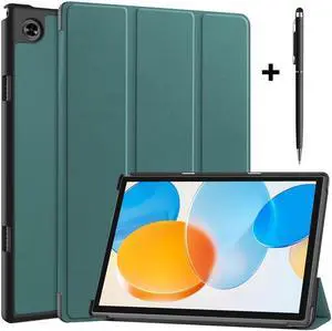 BONAEVER Case for Tecla Stand M40 / M40 Pro / P20S / P20HD Tri fold Slim Hard Shell Smart Protective Cover with Multi-Angle Stand Universal Stylus Pen