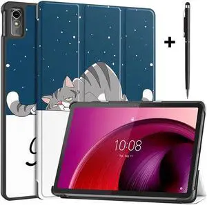 BONAEVER Case for Lenovo Tab M10 5G 10.6 Inch 2023 TB-360ZU TB-360XU Tri fold Slim Hard Shell Smart Protective Cover with Multi-Angle Stand Universal Stylus Pen
