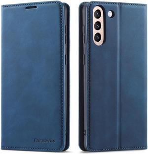 BONAEVER For Samsung Galaxy S21 5G Case Premium PU Leather Cover TPU Bumper with Card Holder Stand andidden Magnetic Shockproof Flip Wallet Case for Galaxy S21 5G 6.2 Inch