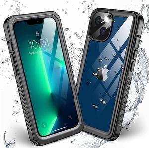 BONAEVER Waterproof Case for iPhone 13 6.1 inch 5G 2021 with Built-in Screen Protector Protection IP68 Underwater Shockproof Phone Cover