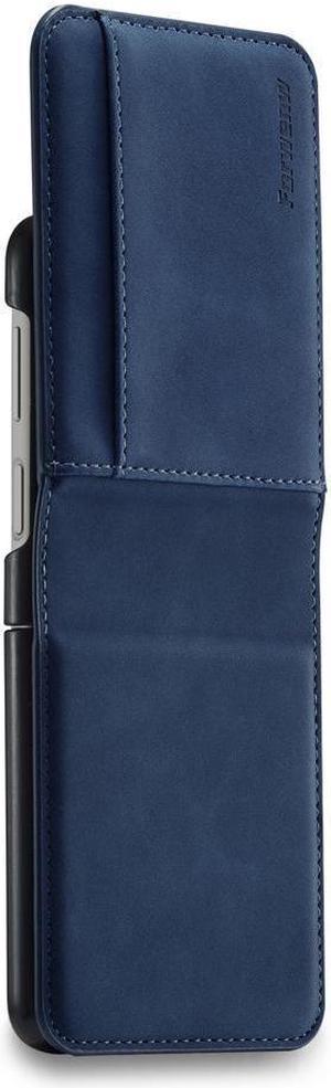 BONAEVER For Samsung Galaxy Z Flip 4 5G 2022 Case Premium PU Leather Cover with Card Holder Magnetic Shockproof Flip Wallet Case