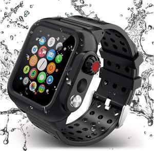 BONAEVER Waterproof Case for Apple Watch Series 654 SE 40mm IP68 Certified Waterproof Shockproof Apple iWatch Protective Case with Screen Protector