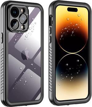 BONAEVER for iPhone 14 Pro Case Waterproof Shockproof Bumper Case with Built-in Screen Protector Du Standproof Phone Case for iPhone 14 Pro 5G 6.1 inch