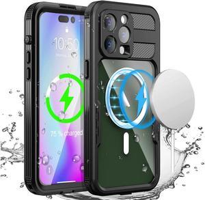 BONAEVER Waterproof Case for iPhone 14 Pro Max 6.7 inch Compatible with MagSafe Snowproof Shockproof Protection Fully Sealed Underwater Cover