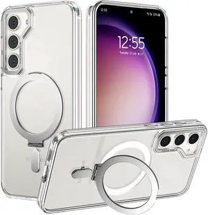 BONAEVER For Samsung Galaxy S23 Plus Case with Magnetic Invisible Stand [Compatible with Mag Safe] Shockproof Slim Translucent Matte Cases for Samsung Galaxy S23 Plus 6.6 inch