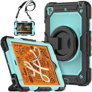 BONAEVER For iPad Mini 5 / iPad Mini 4 Case with Screen Protector Shockproof Cover for iPad Mini 5th / 4th Generation 7.9 Inch with S Pen Holder Stand and Strap Shoulder Strap