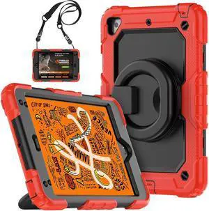 BONAEVER For iPad Mini 5 / iPad Mini 4 Case with Screen Protector Shockproof Cover for iPad Mini 5th / 4th Generation 7.9 Inch with S Pen Holder Stand and Strap Shoulder Strap