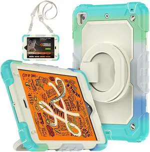 BONAEVER For iPad Mini 5 / iPad Mini 4 Case with Screen Protector Shockproof Cover for iPad Mini 5th / 4th Generation 7.9 Inch with S Pen Holder Stand and Strap Shoulder Strap