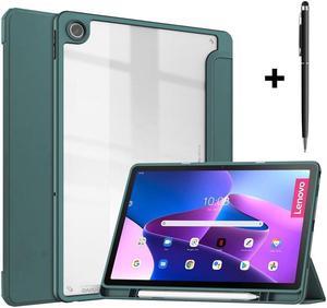 Case For Lenovo Tab M10 Plus 10.6 Inch 2022 3rd Gen with Pencil Holder, Shockproof Cover Clear Transparent Back Shell, Auto Wake/Sleep for Lenovo Tab M10 Plus 10.6" 2022 with Universal Stylus Pen