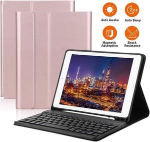 BONAEVER For Galaxy Tab S8 Plus  S7 Plus Keyboard Case with S Pen Holder PU Leather Stand Cover with Bluetooth Keyboard for Samsung Galaxy Tab S8 2022  S7 2020 124  S7 FE 2021