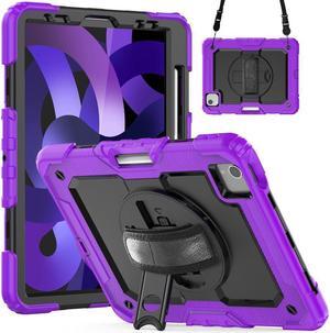 BONAEVER Case for iPad Pro 11 inch 2022 2021 2020 2018 iPad Air 5 Air 4 10.9 2022 2020 Protective Cover with Screen Protector Pencil Holder with Hand Strap