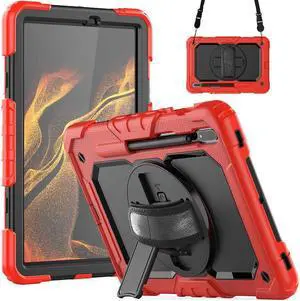 BONAEVER For Galaxy Tab S8 2022 / Tab S7 2020 11 Inch Case (SM-X700/706/T870/T875) with S Pen Holder Rugged Shockproof Rotating Stand and Protective Cover for Galaxy Tab S8 / S7 11"