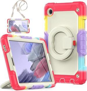 BONAEVER Case For Samsung Galaxy Tab A7 Lite Case 8.7 inch with Screen Protector Pen Holder Shockproof Hard Protective Kids Cover for Galaxy Tab A7 Lite 2021 SM-T220/T225/T227 with Rotatable Stand