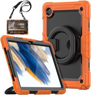 Case For Samsung Galaxy Tab Tab A8 10.5 inch 2022 with Screen Protector and Pen Holder, Shockproof Hard Protective Kids Cover for Galaxy Tab A8 10.5 inch SM-X200 SM-X205 SM-X207 with Rotatable Stand