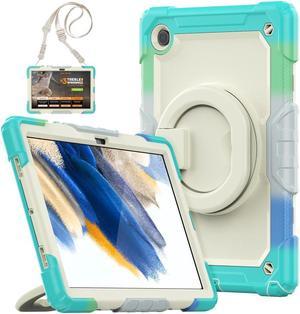 Case For Samsung Galaxy Tab Tab A8 10.5 inch 2022 with Screen Protector and Pen Holder, Shockproof Hard Protective Kids Cover for Galaxy Tab A8 10.5 inch SM-X200 SM-X205 SM-X207 with Rotatable Stand