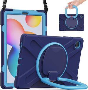 BONAEVER For Samsung Tab S6 Lite 10.4 Inch 2020 2022 Case Shockproof Cover with 360 Rotating Stand /Hand StrapShoulder Strap Pen Holder for Galaxy S6 lite SM-P610 SM-P613 SM-P615 SM-P619