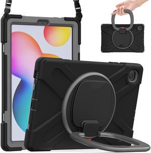 BONAEVER For Samsung Tab S6 Lite 10.4 Inch 2020 2022 Case Shockproof Cover with 360 Rotating Stand /Hand StrapShoulder Strap Pen Holder for Galaxy S6 lite SM-P610 SM-P613 SM-P615 SM-P619