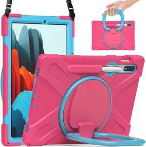 BONAEVER Case for Samsung Galaxy Tab S7 11 Inch 2020 Shockproof Cover with Pen Holder Stand and Shoulder Strap for Samsung Tab S7 11 Inch 2020 SM-T870 SM-T875 SM-T876
