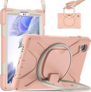 BONAEVER For Samsung Galaxy Tab A7 Lite Case 2021 Rugged Silicone Case with Handle Grip Shoulder Strap Standable Stand and for Galaxy Tab A7 Lite 8.7 inch 2021 SM-T220/SM-T225/SM-T227