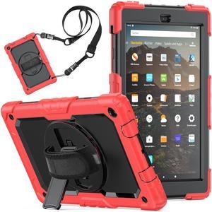 BONAEVER For Amazon Kindle Fire HD 10 Case 2019 2018 2017 Release Shockproof Cover with Stand and Strap Shoulder Strap for Fire HD 10.1 Inch (9th/8th/7th Generation)