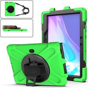 BONAEVER For Samsung Tab Active Pro 10.1 2019 Case with Pencil Holder / Rotatable Stand / Hand Strap Shoulder Belt Shockproof Cover for Samsung Tab Active Pro 10.1 inch 2019 Model SM-T547 T540 T545