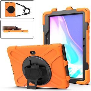 BONAEVER For Samsung Tab Active Pro 10.1 2019 Case with Pencil Holder / Rotatable Stand / Hand Strap Shoulder Belt Shockproof Cover for Samsung Tab Active Pro 10.1 inch 2019 Model SM-T547 T540 T545