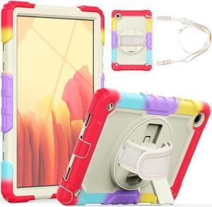 BONAEVER For Samsung Galaxy Tab A7 Case 2020 SM-T500 / T505 / T507 with Screen Protector for Kids Shockproof Cover for 10.4 Inch Tab A7 with S Pen Holder Stand and Strap Shoulder Strap