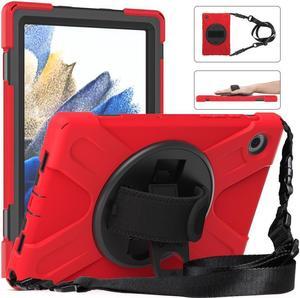 BONAEVER Case for Samsung Galaxy Tab A8 10.5 inch 2022 Case SM-X200 X205 X207 Shockproof Protective Cover with Stand Pencil Holder H & Shoulder Strap