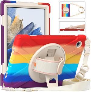 BONAEVER Case for Samsung Galaxy Tab A8 10.5 inch 2022 Case Shockproof Protective Cover with 360 Degree Rotatable Stand + Pencil Holder + Adjustable Hand Strap Shoulder Belt