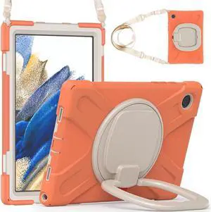 BONAEVER Case for Samsung Galaxy Tab A8 10.5 inch 2022 (SM-X200 / SM-X205 / SM-X207) with [360 Degree Rotatable Stand & Hand Strap] Pen Holder Shoulder Strap for Galaxy Tab A8 10.5
