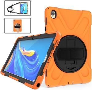 BONAEVER Huawei Mediapad M6 108 Case 2019 Three Layer Shockproof Rugged Cover with 360 Degree Rotatable Stand and Strap for Huawei Mediapad M6 108 inch 2019